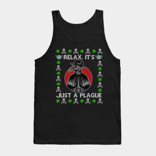 Relax, it's just a plague Plague Doctor Ugly Christmas Sweater Tank Top